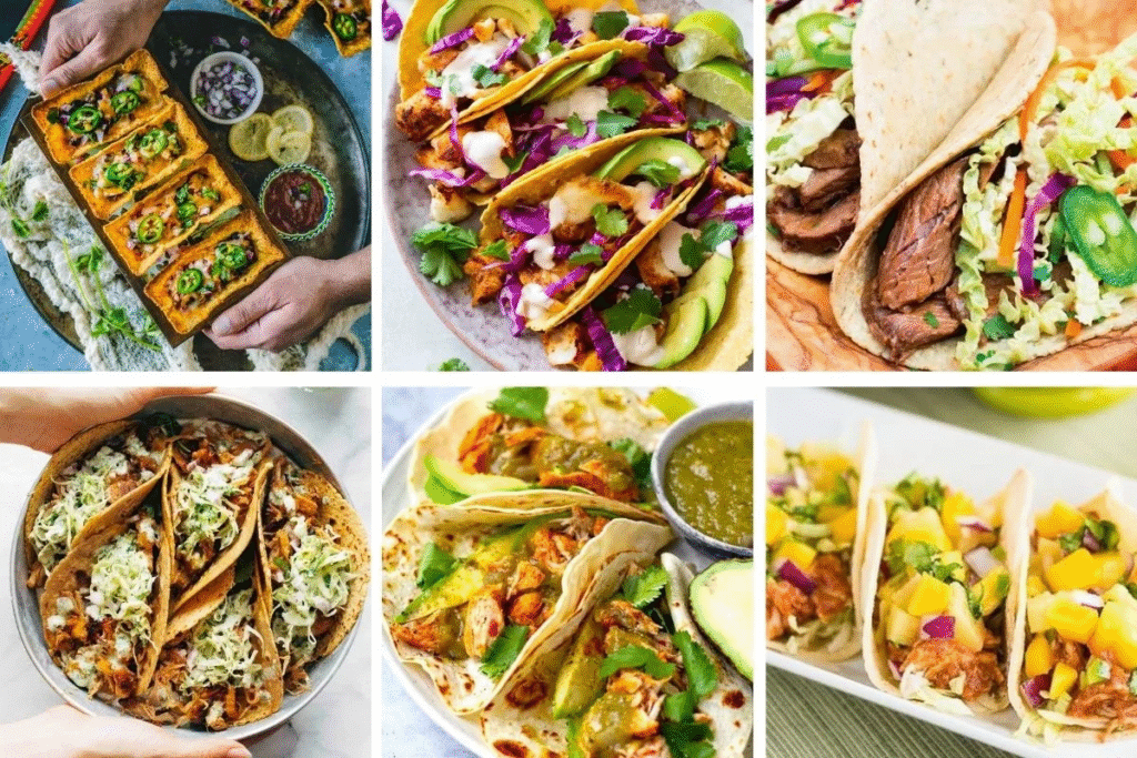 Simple and tasty homemade food ideas with colorful dishes for a happy everyday meal